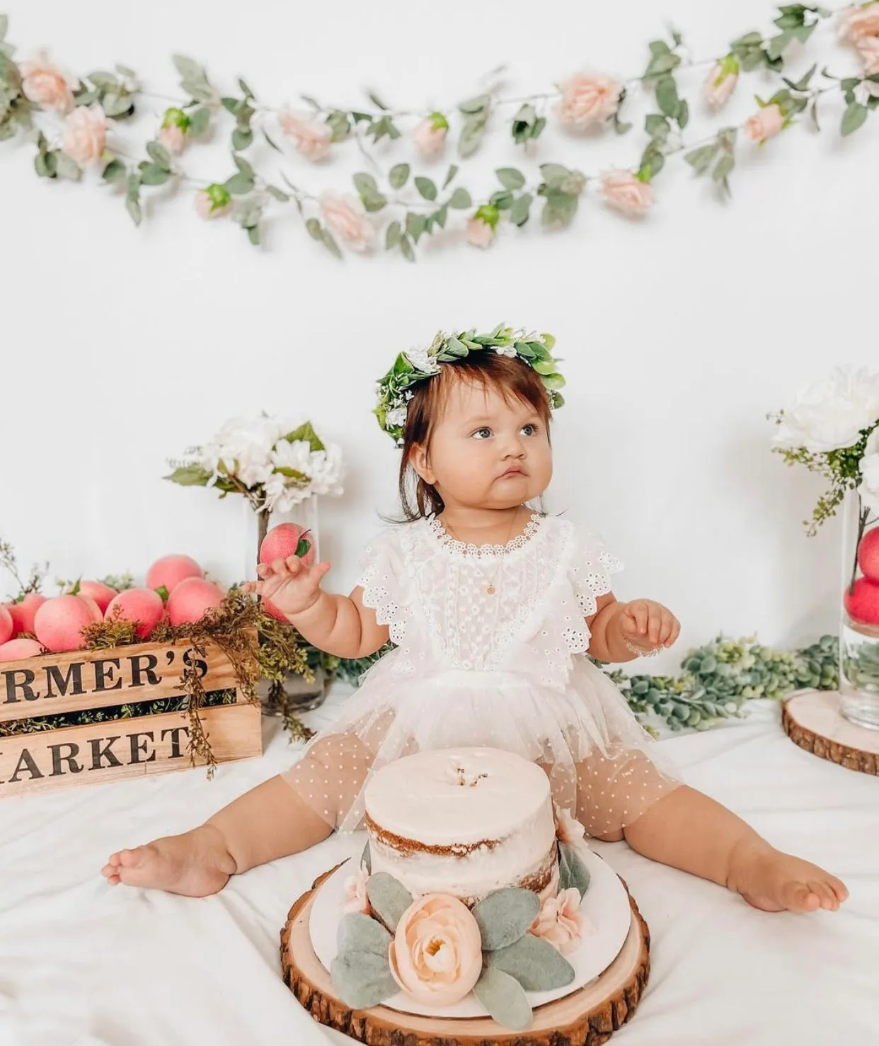 $15.00 EA - 3-6M X 2 - *BEST SELLER* Aurora Ivory/White Lace Vintage Romper
