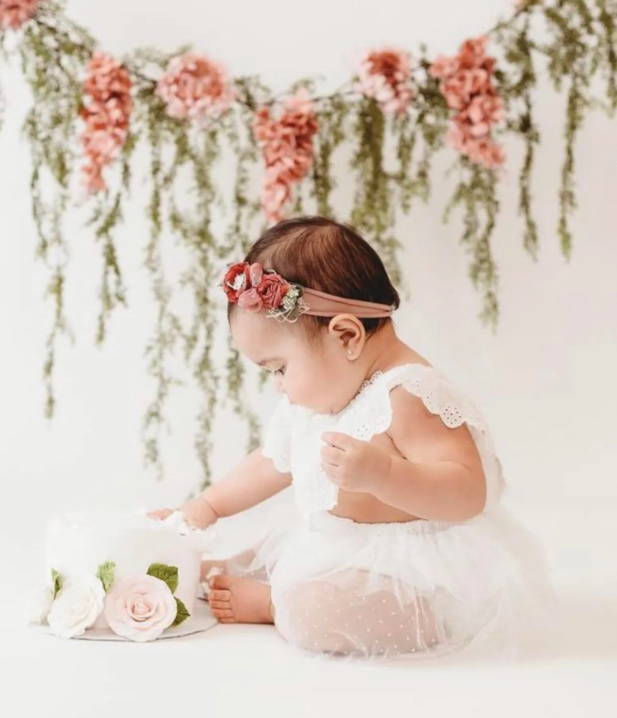 $15.00 EA - 3-6M X 2 - *BEST SELLER* Aurora Ivory/White Lace Vintage Romper