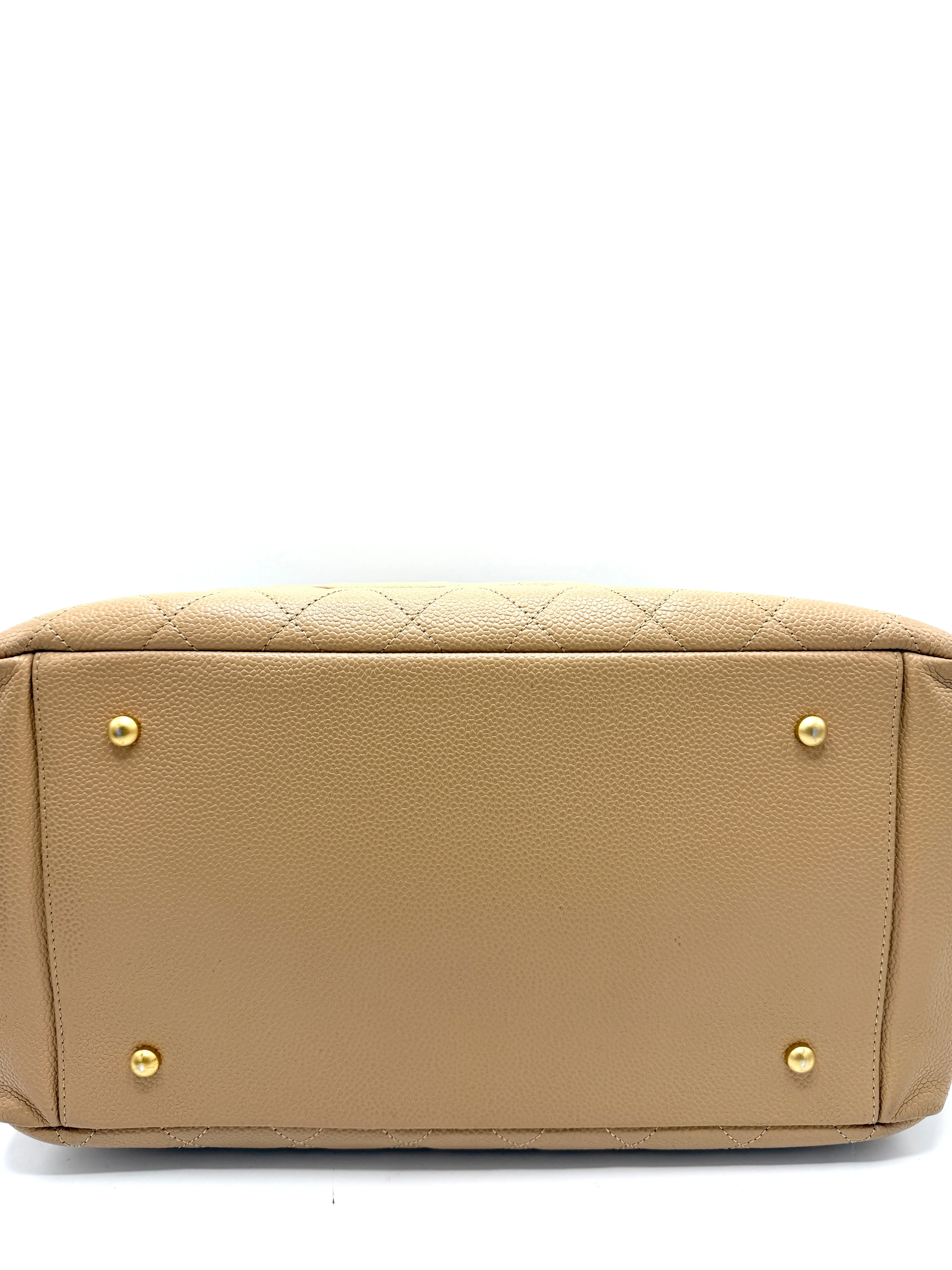 24k CC Beige Caviar Grand Timeless Tote