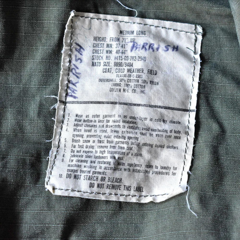 ’80 U.S.ARMY M-65 Medium-Long フィールドジャケット 240228