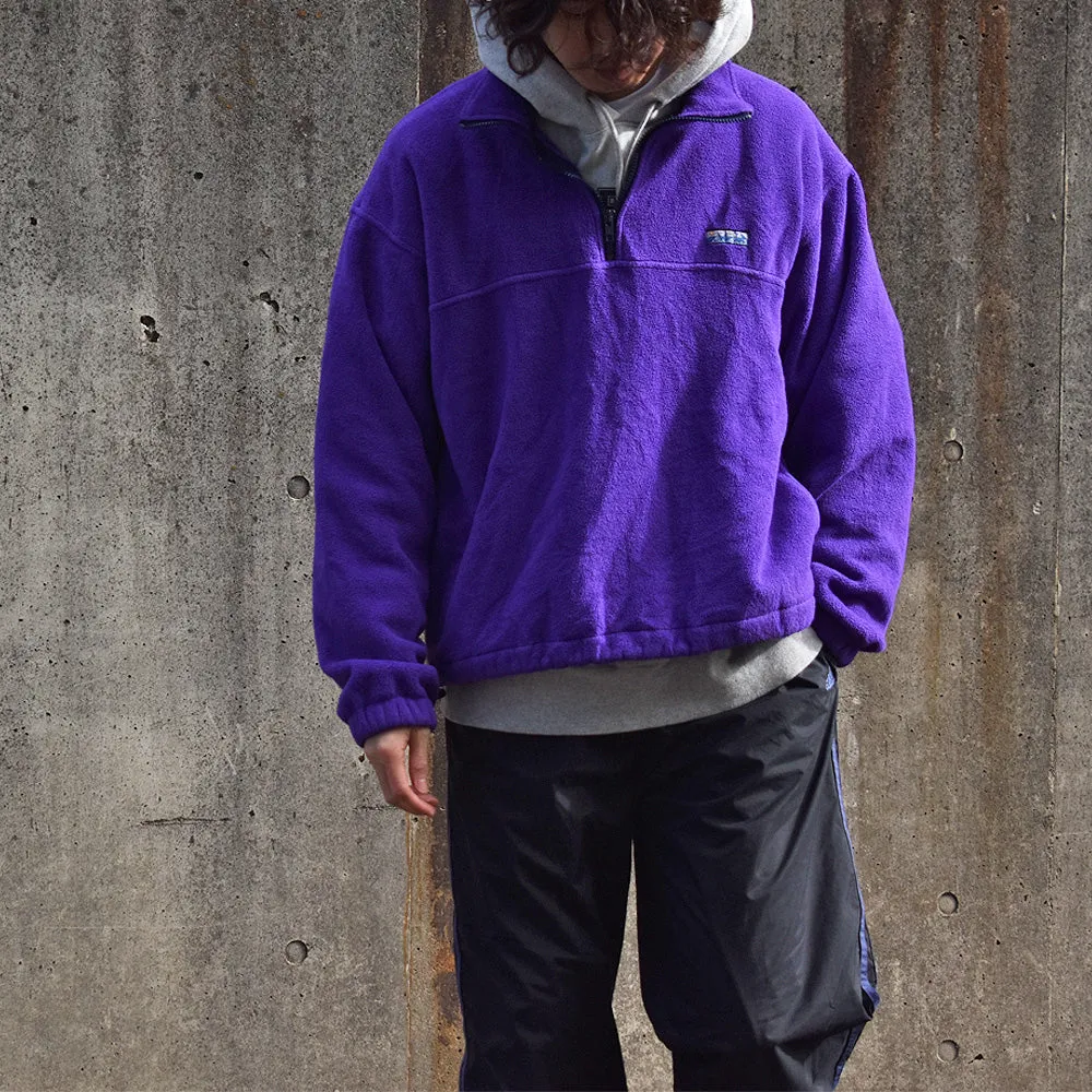 80’s Eddie Bauer 黒タグ！ ハーフジップ フリース プルオーバー 231127