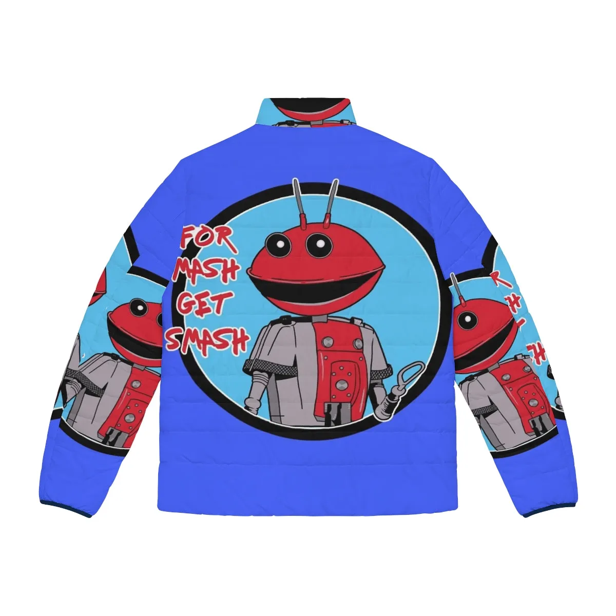 80s Retro "For Mash Get Smash" Puffer Jacket