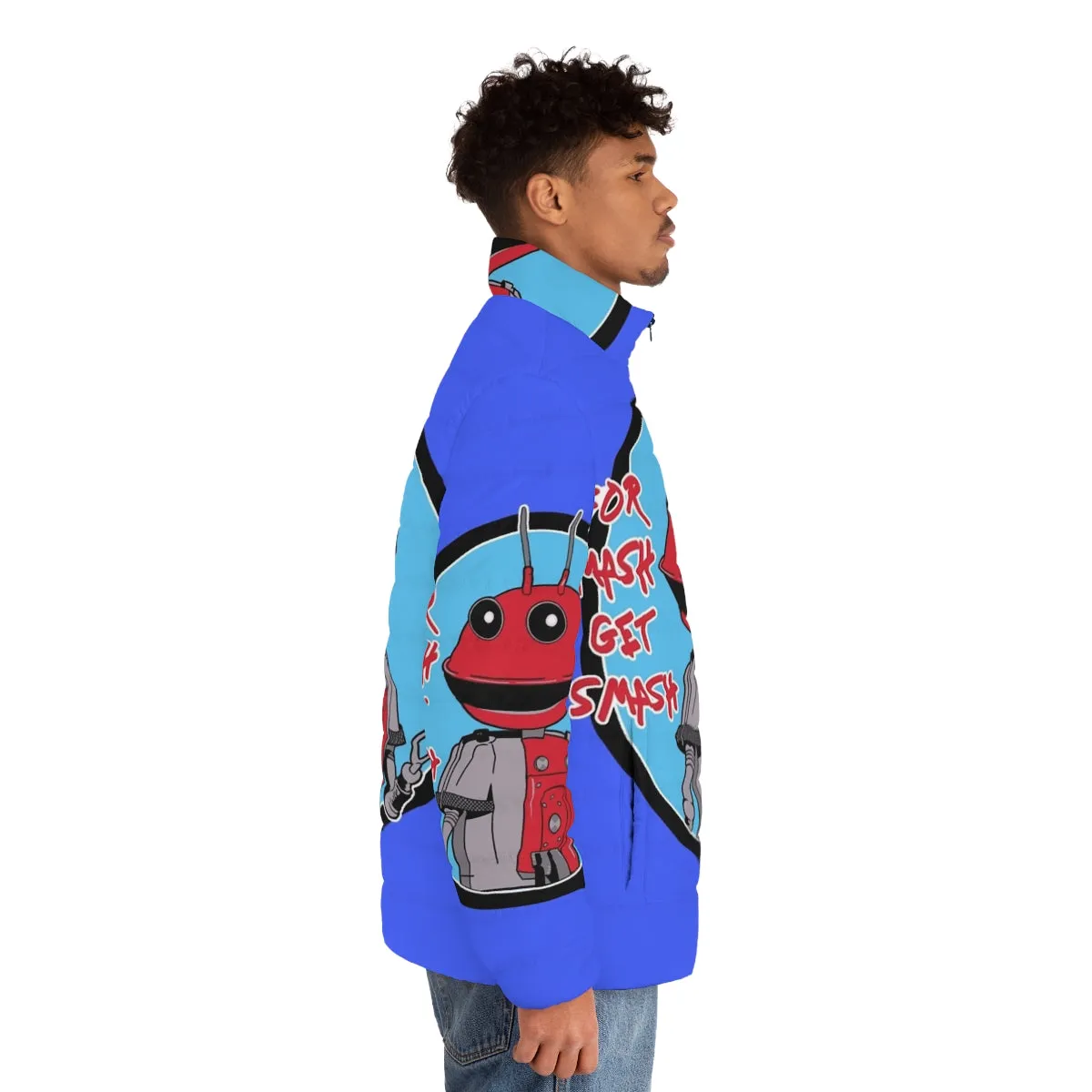 80s Retro "For Mash Get Smash" Puffer Jacket