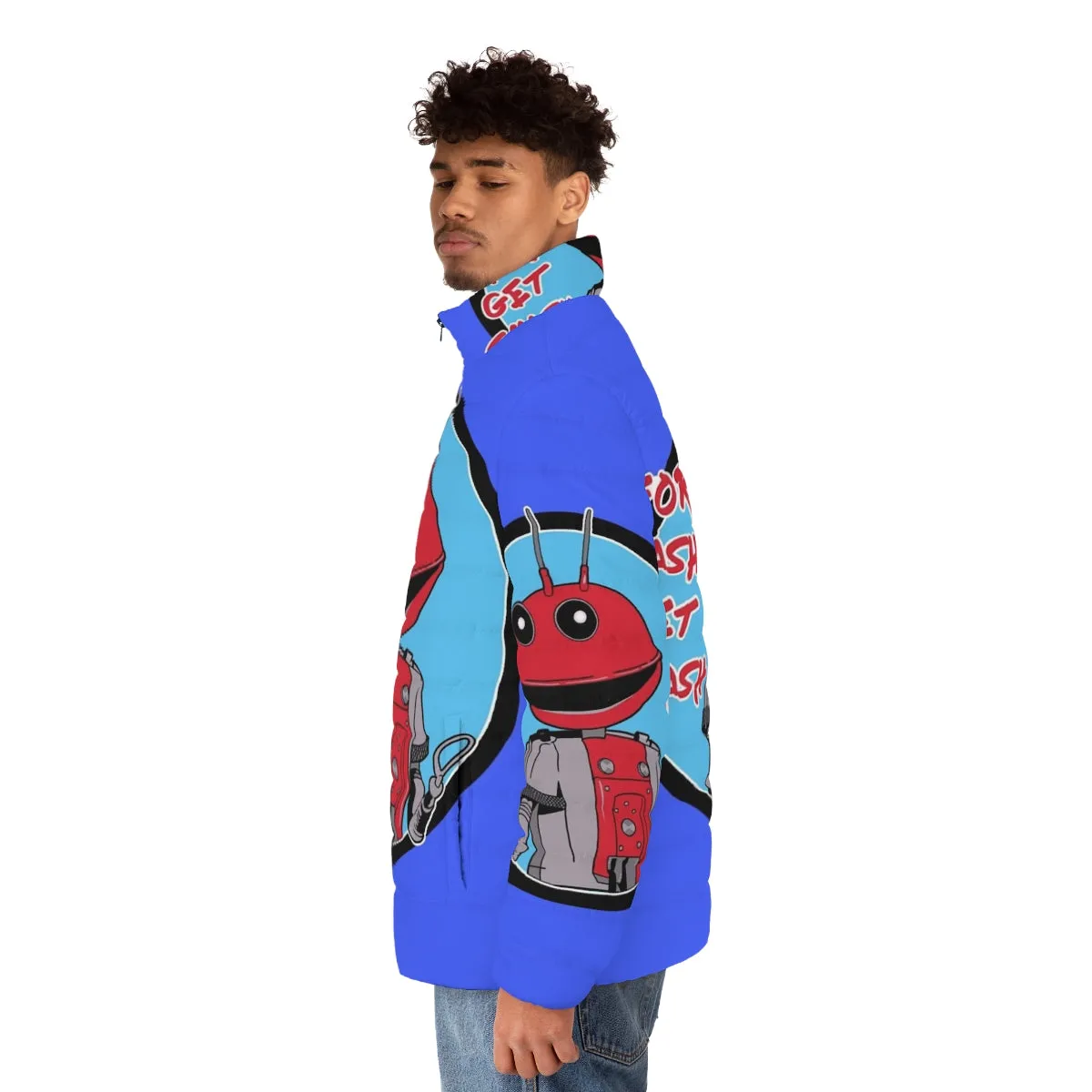 80s Retro "For Mash Get Smash" Puffer Jacket