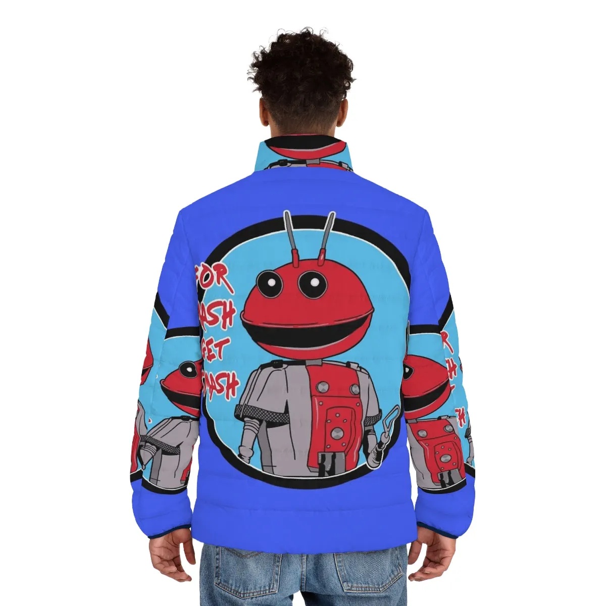 80s Retro "For Mash Get Smash" Puffer Jacket