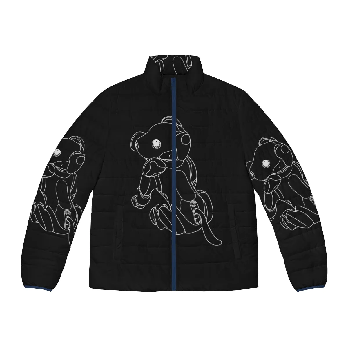 Aibo Robot Dog Sunset Puffer Jacket - Optimized for Search
