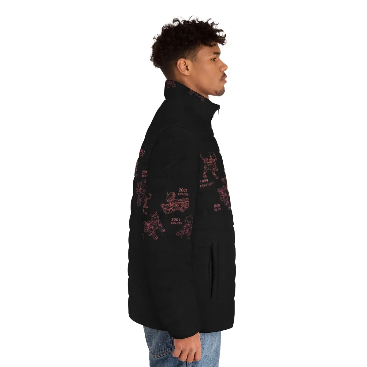Aibo Robot Dog Sunset Puffer Jacket - Optimized for Search