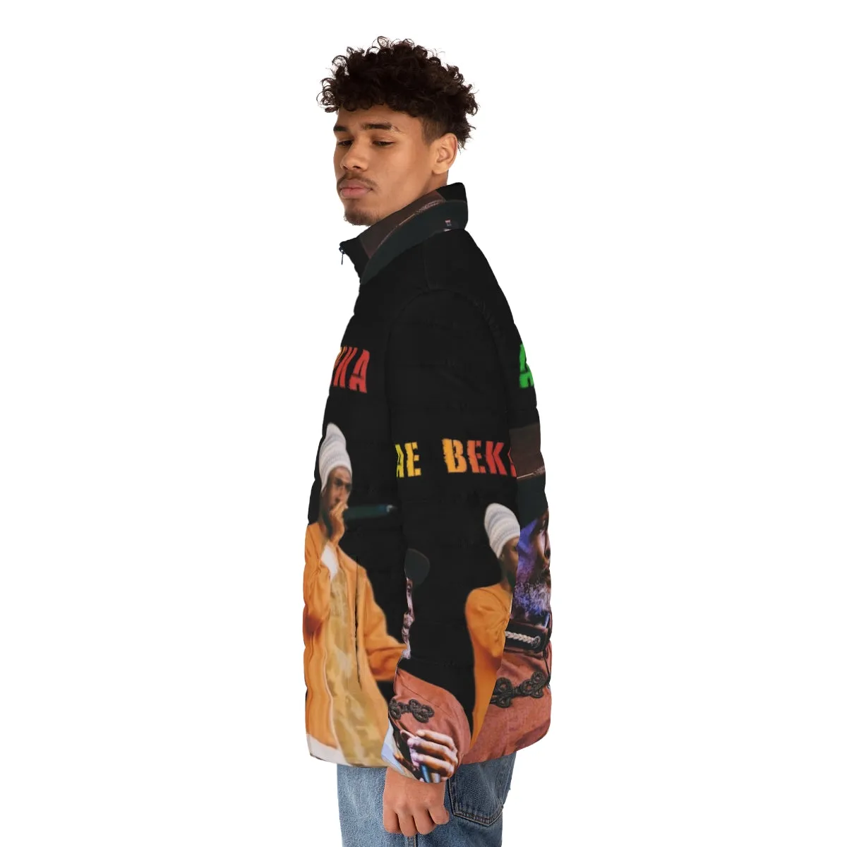 Akae Got Midnite Puffer Jacket - Warm Reggae Rasta Winter Jacket