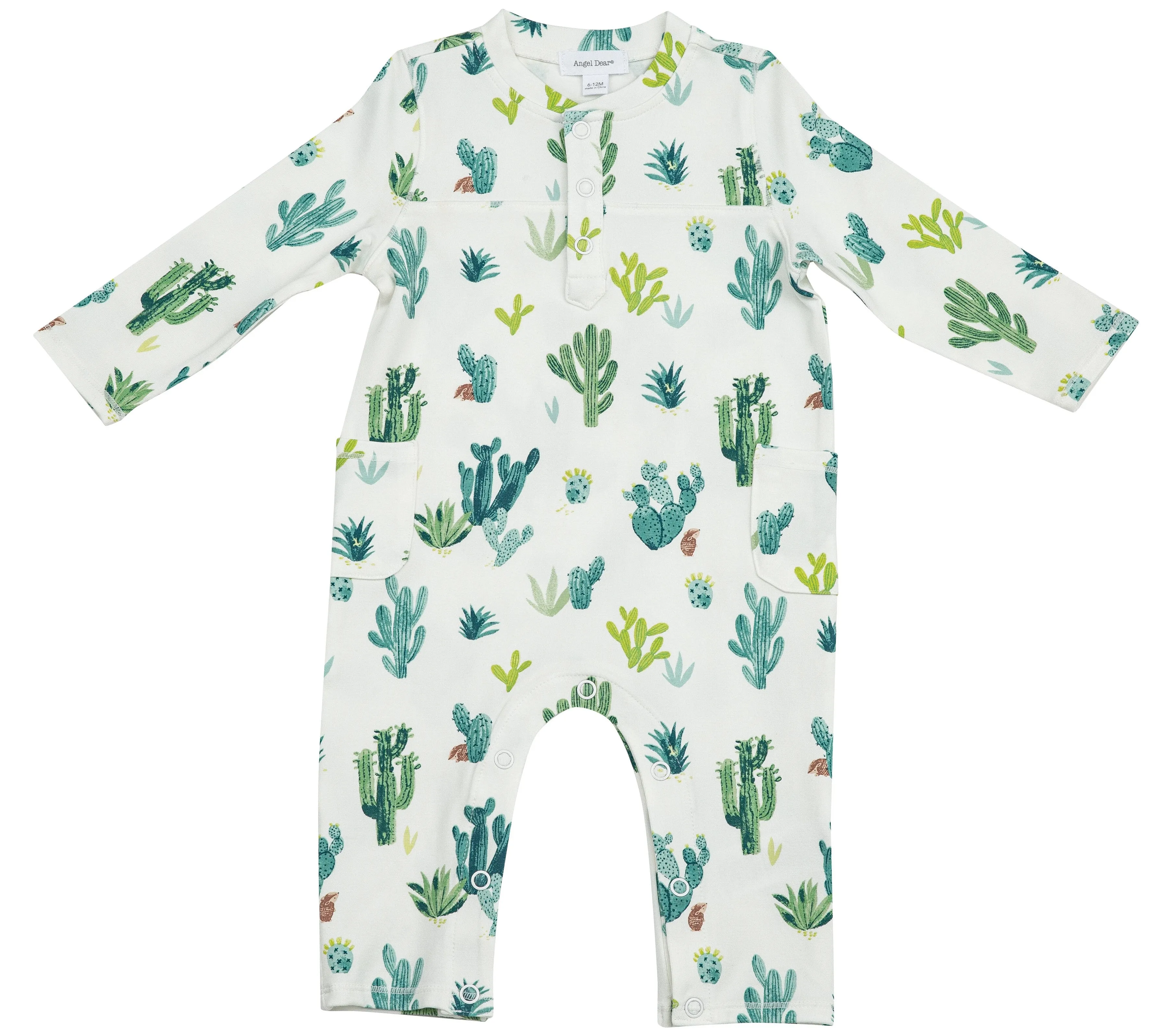 Angel Dear Cactus Ivory Bamboo Romper