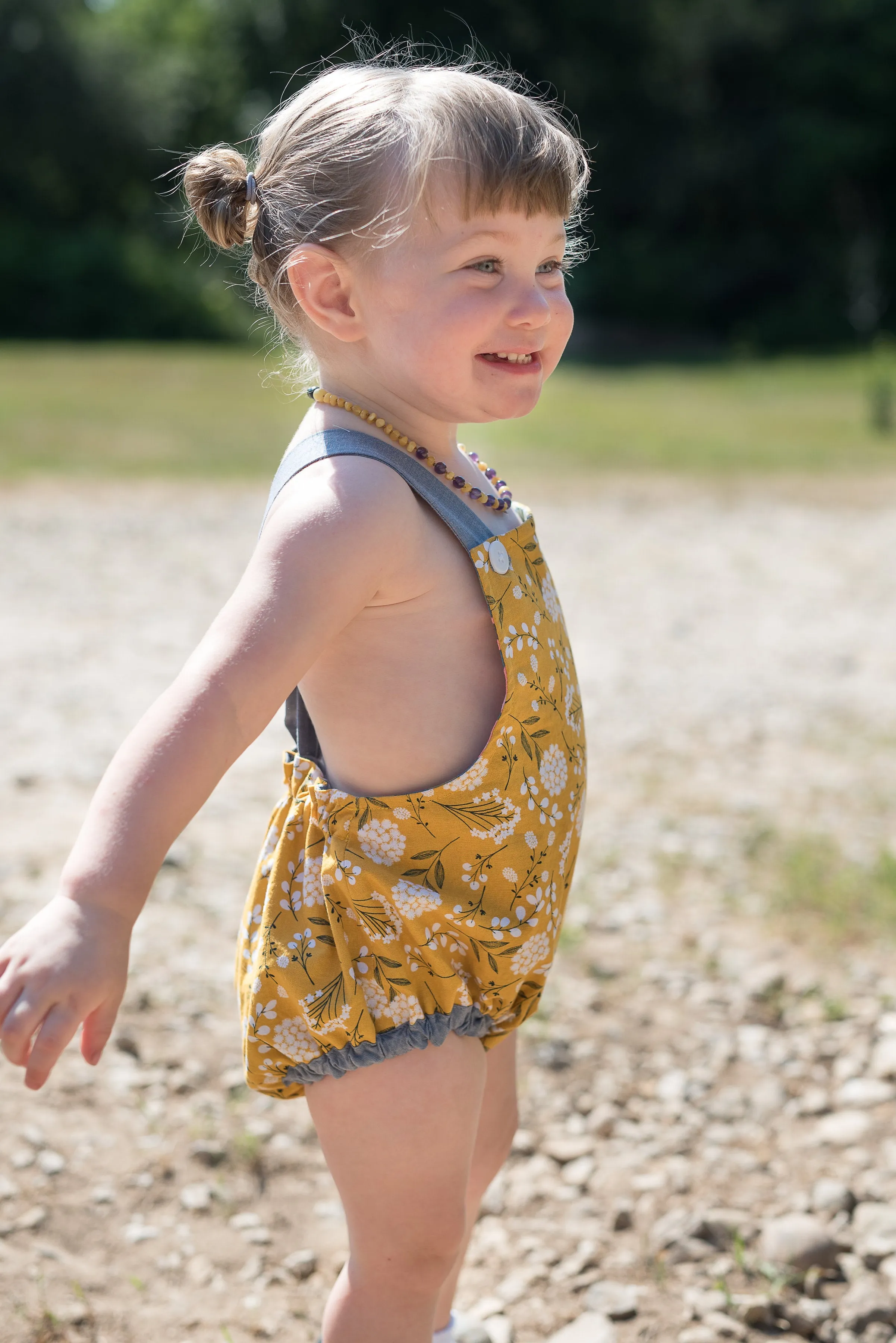 Baby Boy and Girl Romper PDF Sewing Pattern, DIMPLES reversible baby sunsuit/romper, sizes 3 months - 3 years