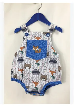 Baby Boy and Girl Romper PDF Sewing Pattern, DIMPLES reversible baby sunsuit/romper, sizes 3 months - 3 years