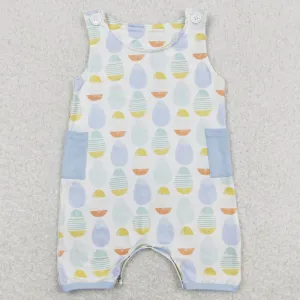 Baby Boys Romper Easter Eggs Sleeveless Buttons Rompers SR0901