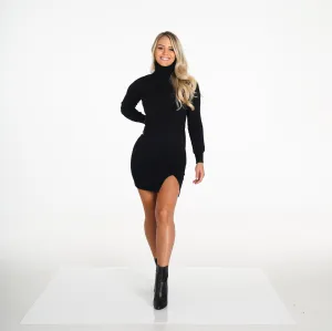 Black Forever Yours Sweater Dress