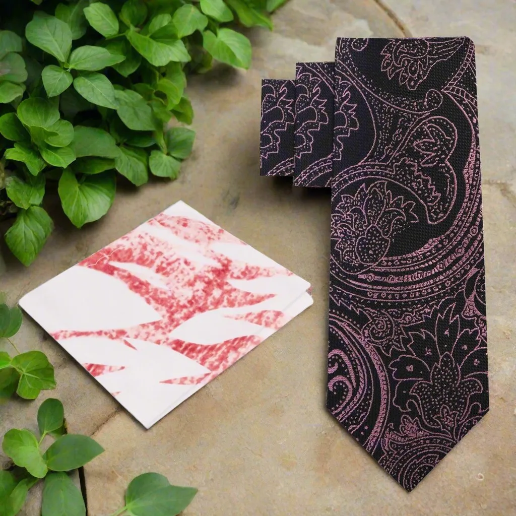 Black Pinnacle Paisley Necktie
