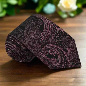 Black Pinnacle Paisley Necktie