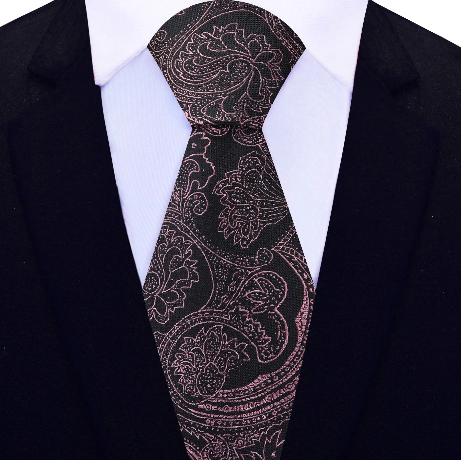 Black Pinnacle Paisley Necktie