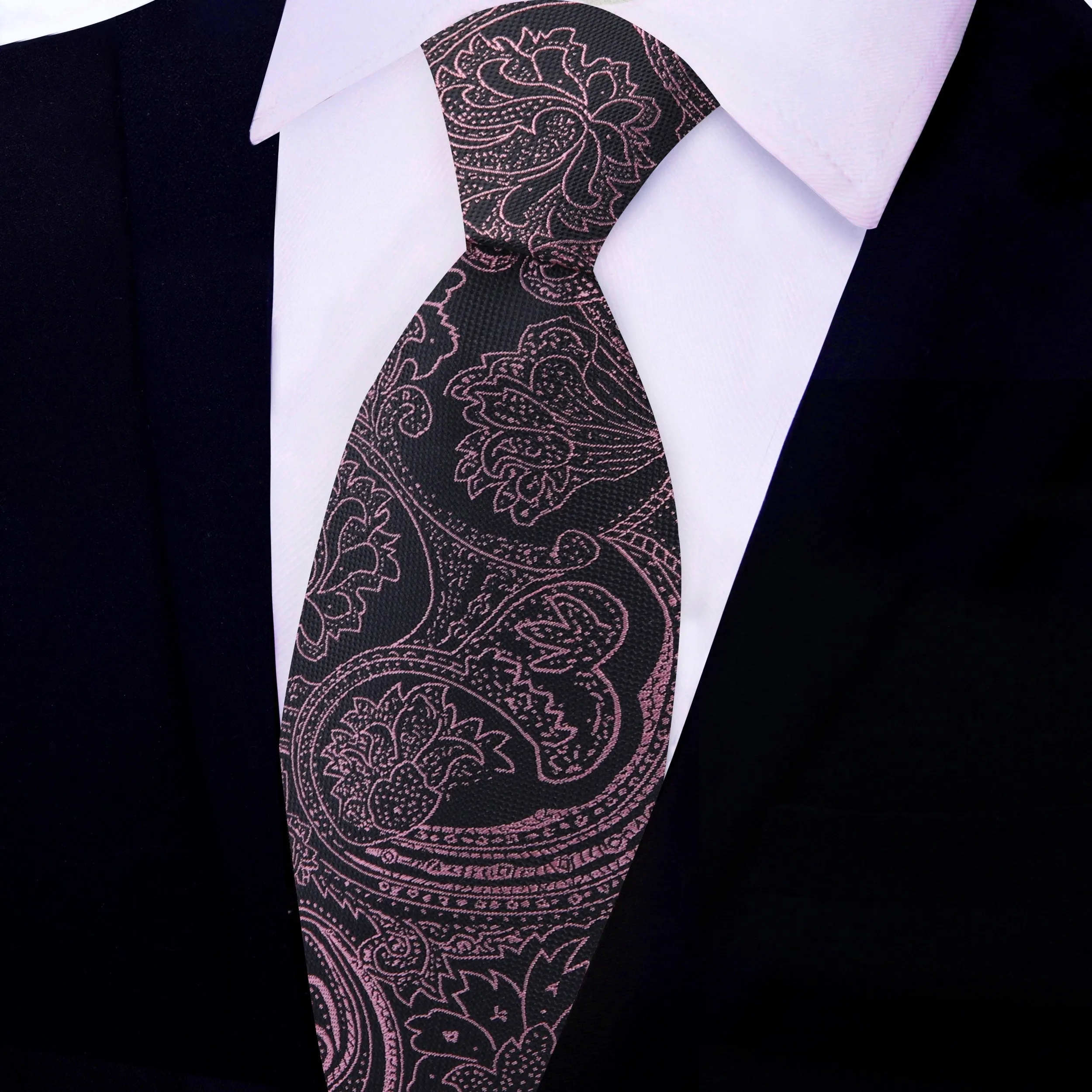 Black Pinnacle Paisley Necktie