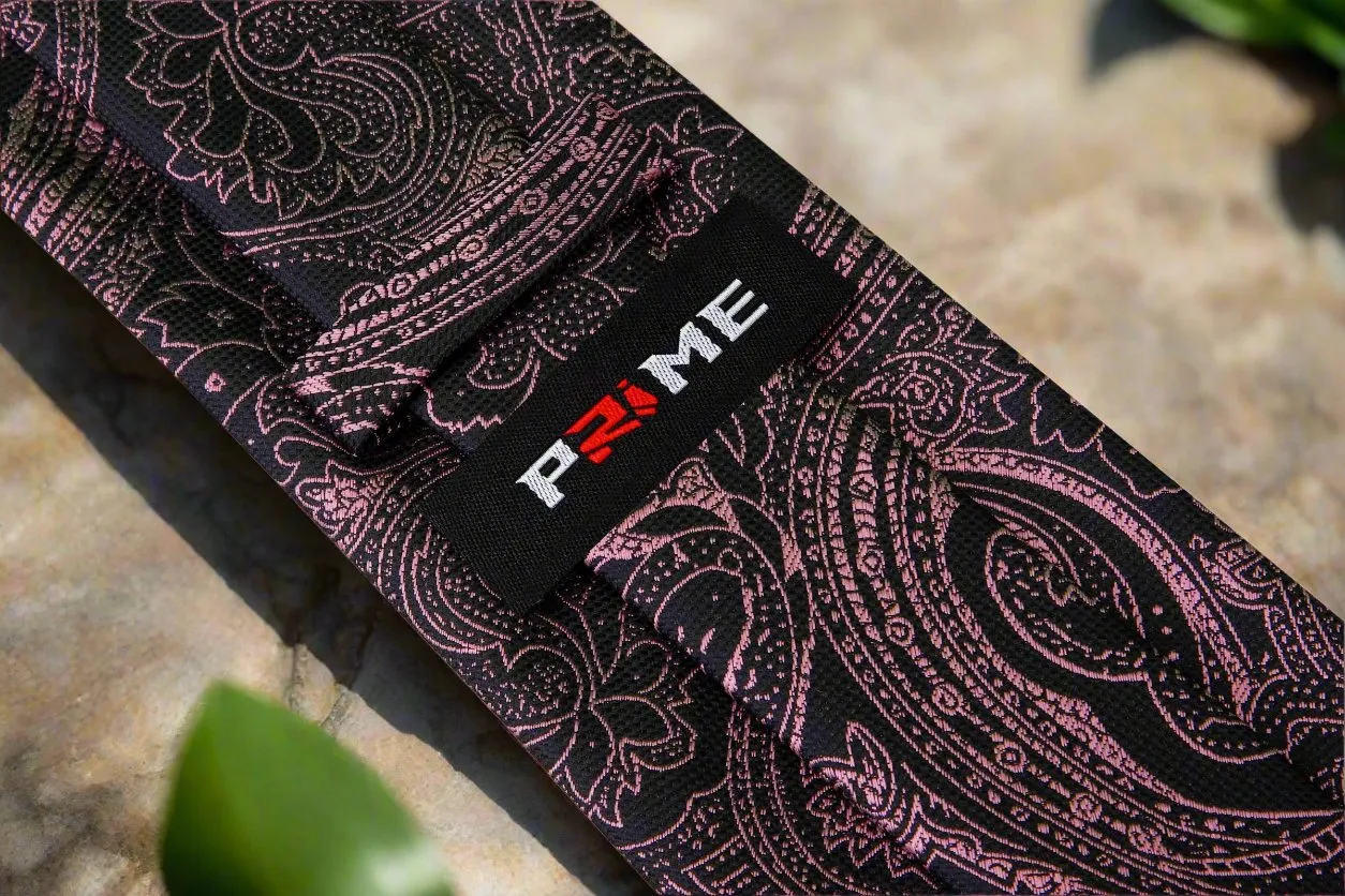 Black Pinnacle Paisley Necktie