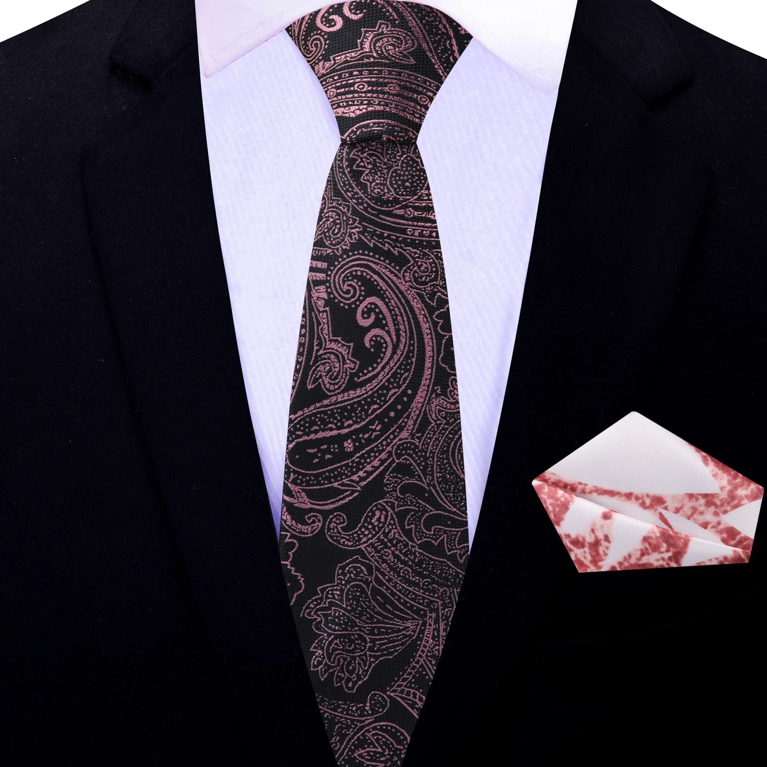 Black Pinnacle Paisley Necktie