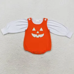 Boutique Infant Baby Boys Rompers Orange Halloween Ghost 2pcs Shirt Rompers Sets LR1702