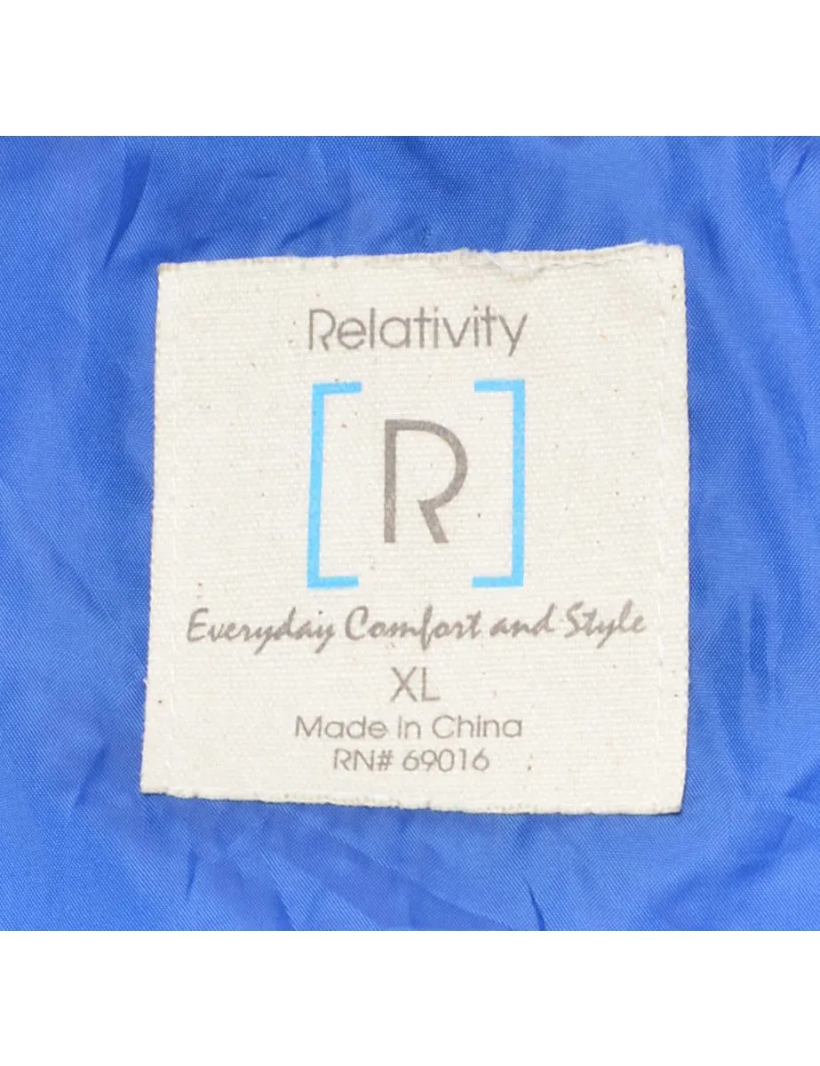 Bright Blue Puffer Jacket - XL