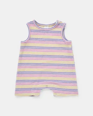 Brodie Romper - Lollipop Stripe