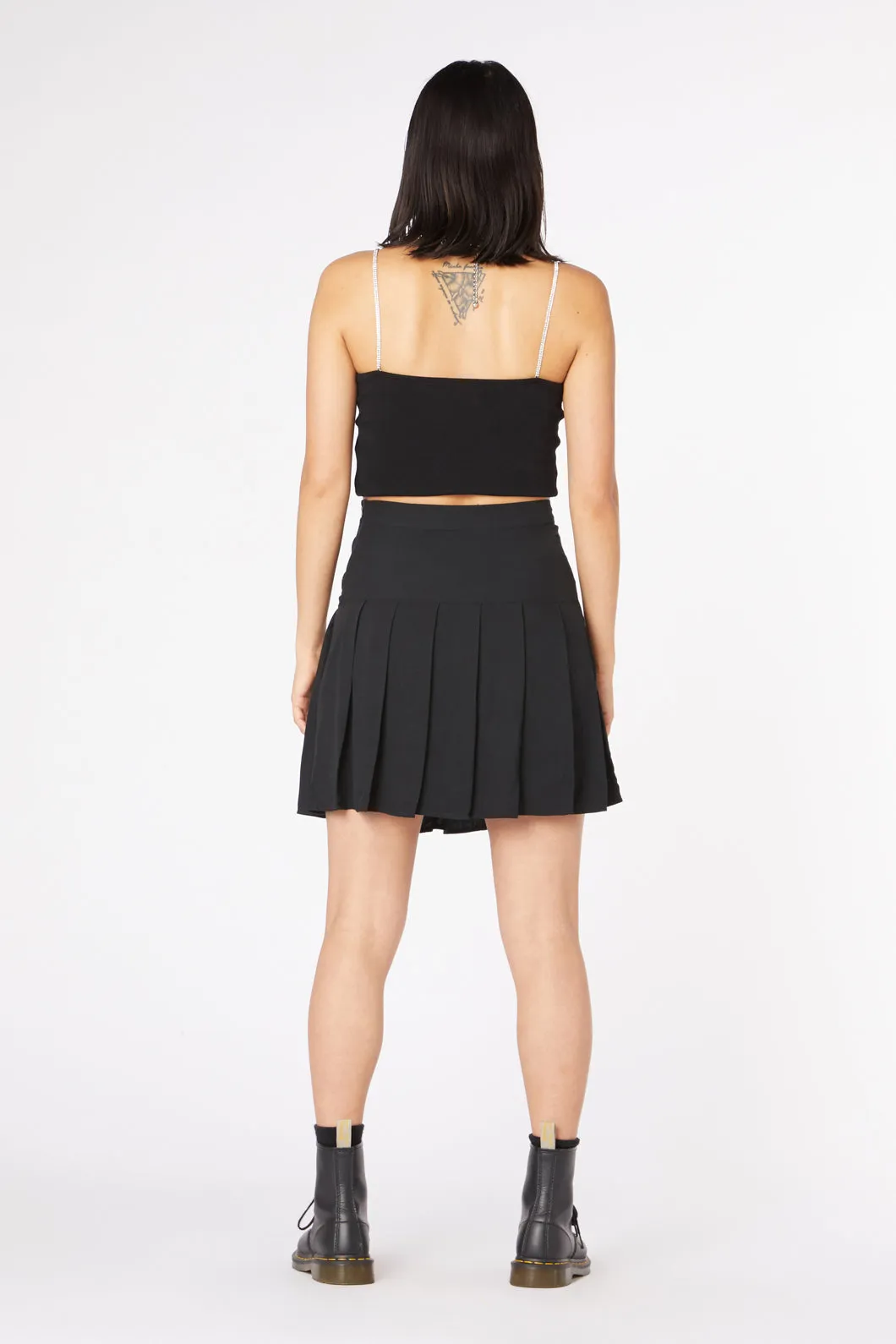 Buckle Viscose Mini Skirt