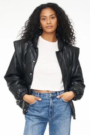 Callista Long Sleeve Puffer Jacket & Vest - Noir