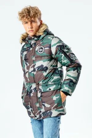 Camo Kids Explorer Jacket - Khaki