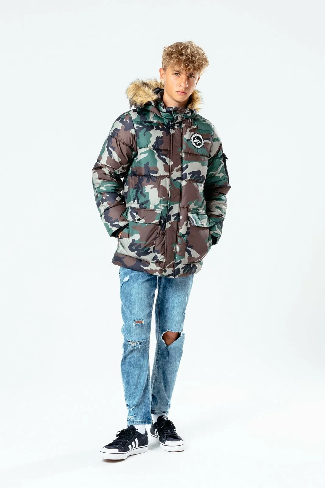 Camo Kids Explorer Jacket - Khaki