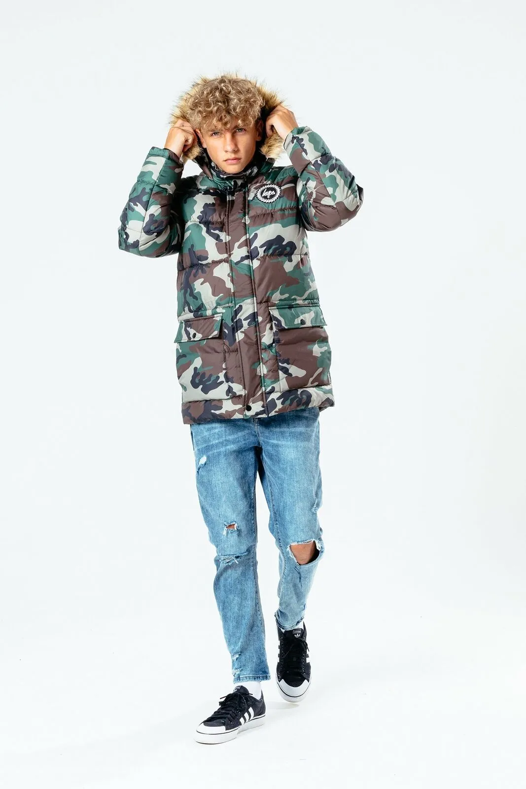 Camo Kids Explorer Jacket - Khaki