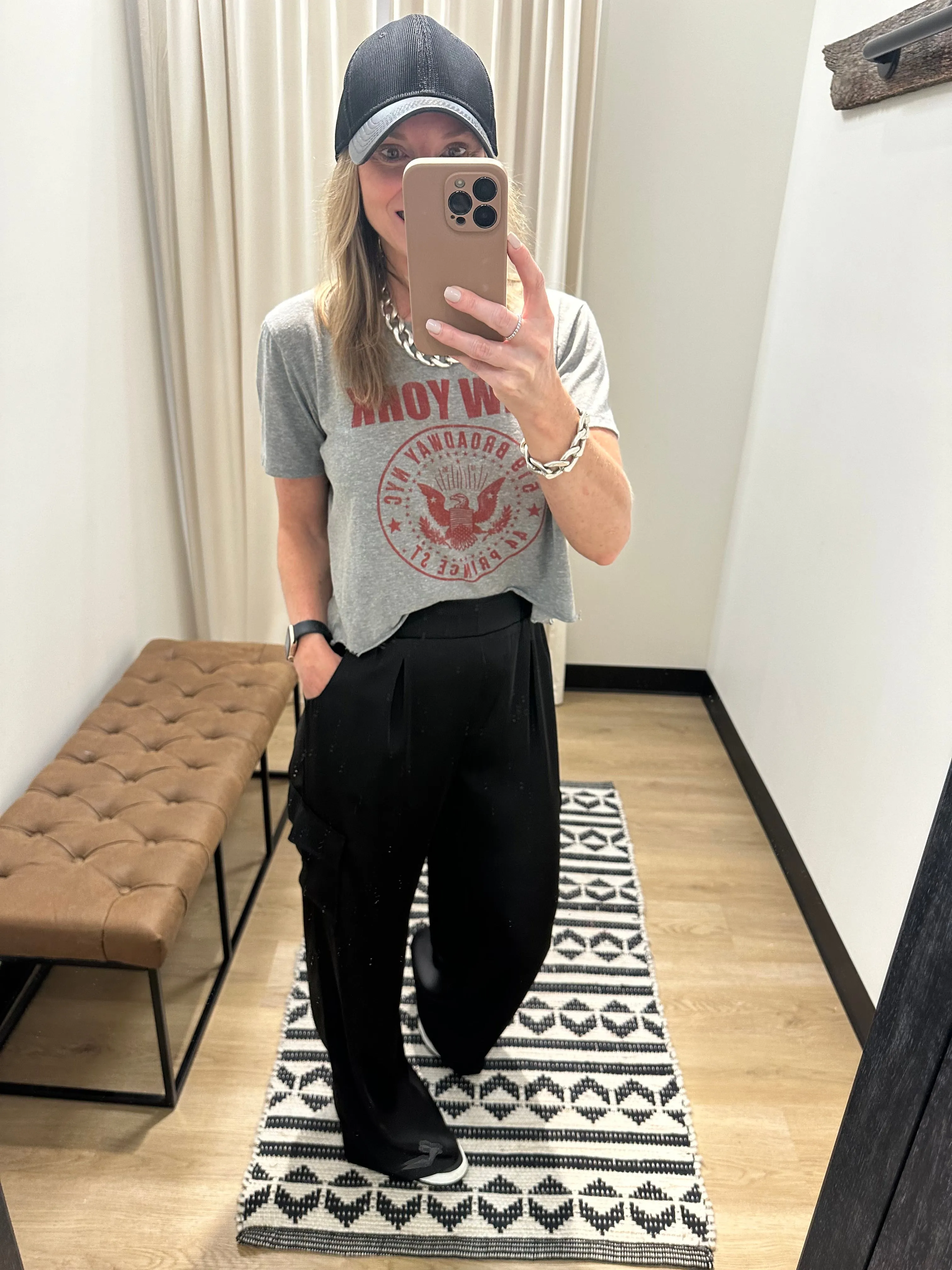 Caroline Pull on Satin Cargo