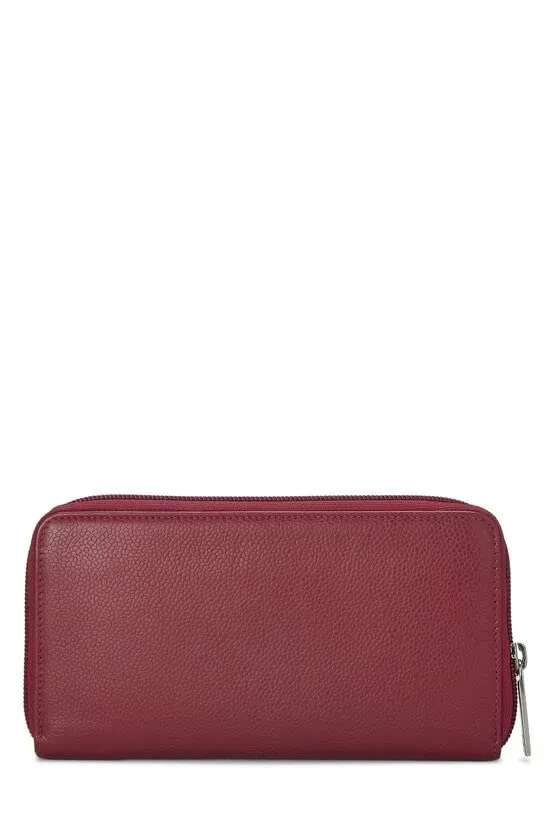CHANEL,  Berry Caviar Timeless 'CC' Wallet, Pink
