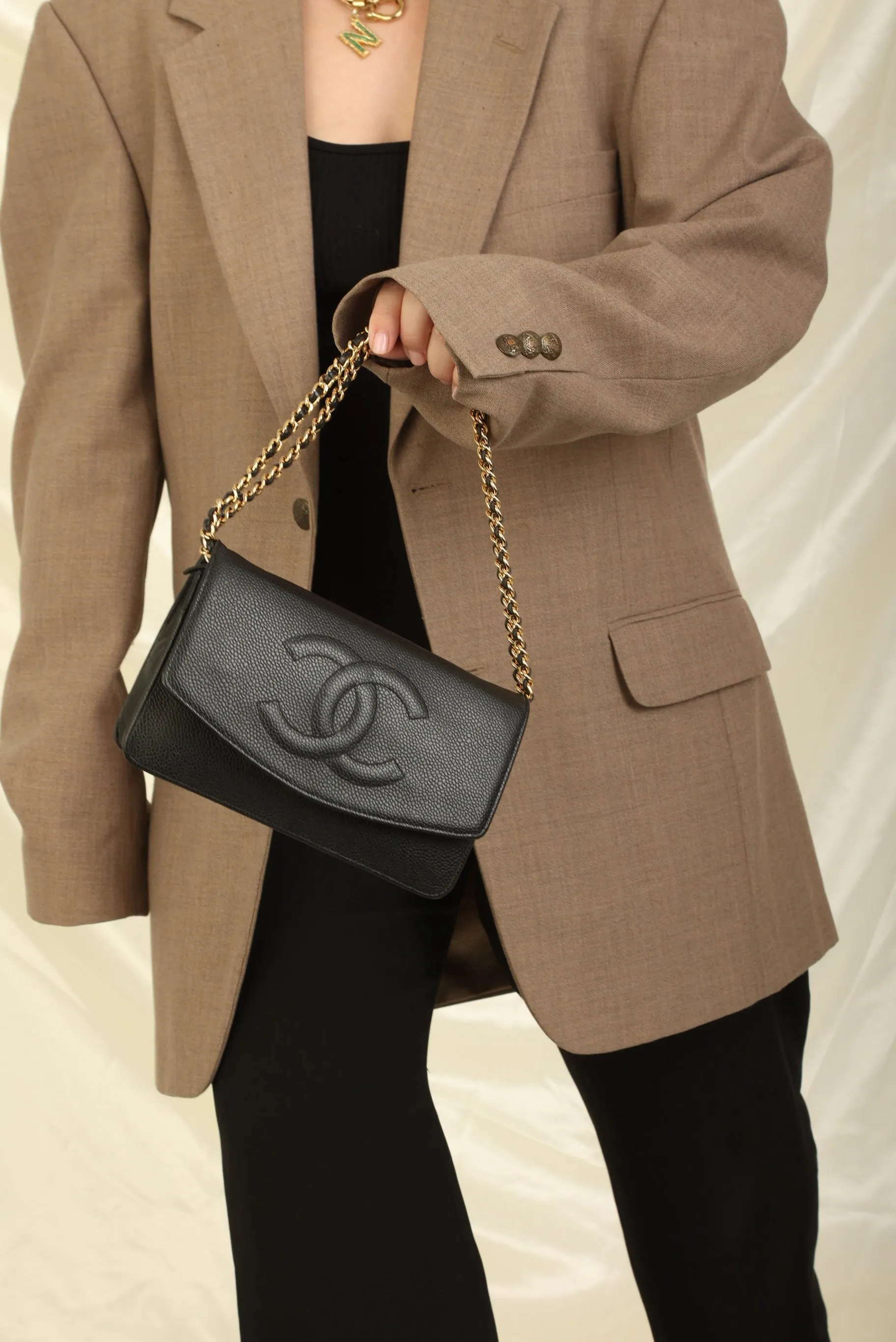 Chanel Caviar Timeless Wallet on Chain