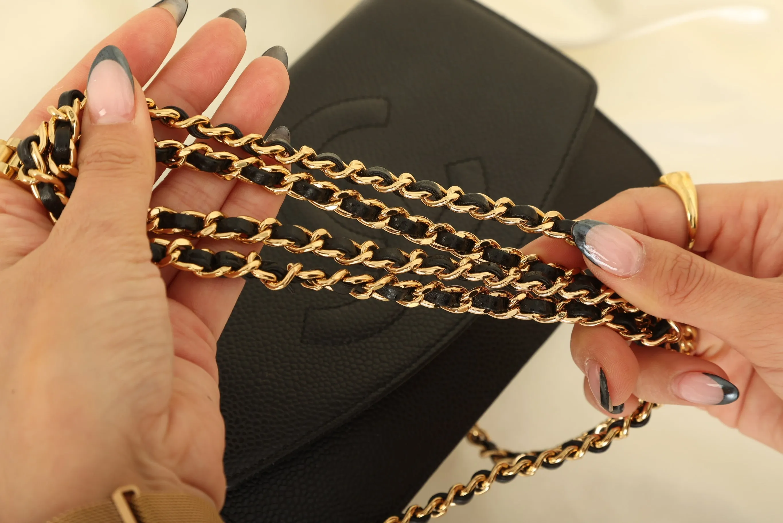 Chanel Caviar Timeless Wallet on Chain