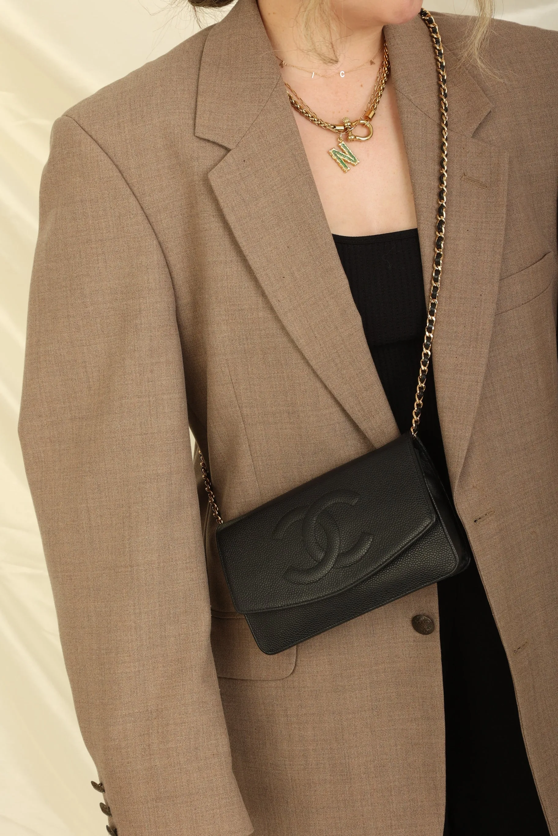 Chanel Caviar Timeless Wallet on Chain