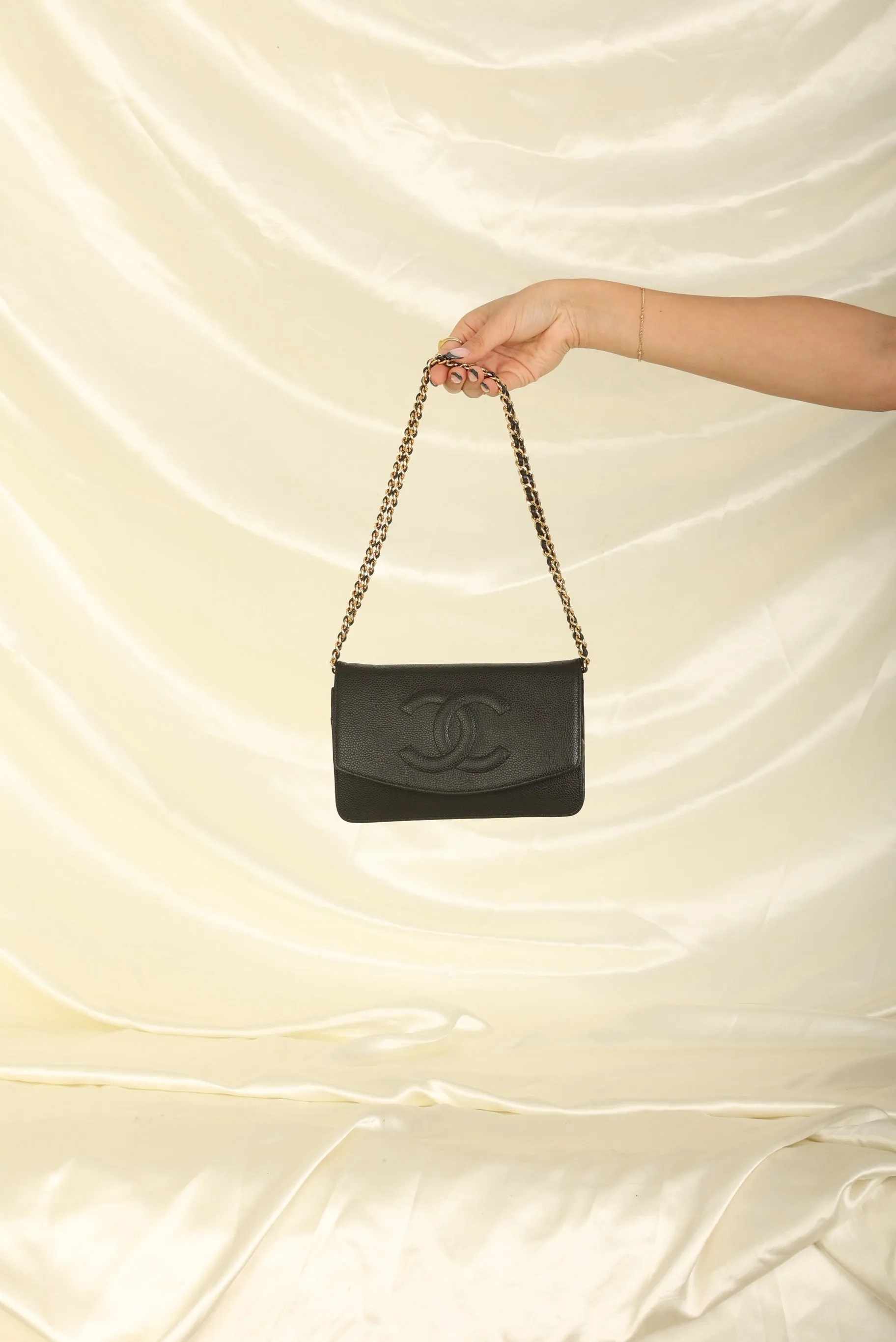 Chanel Caviar Timeless Wallet on Chain