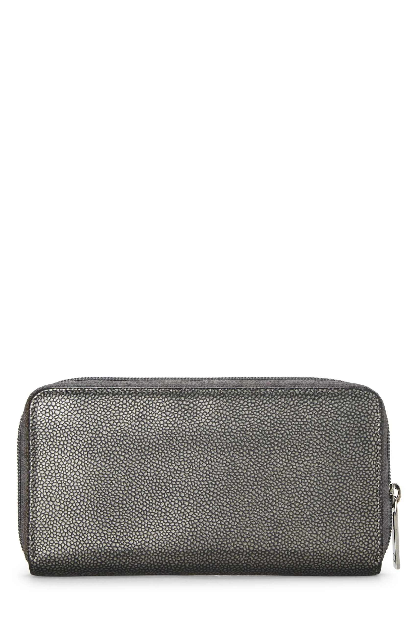 Chanel,  Silver Caviar Timeless 'CC' Wallet, Grey