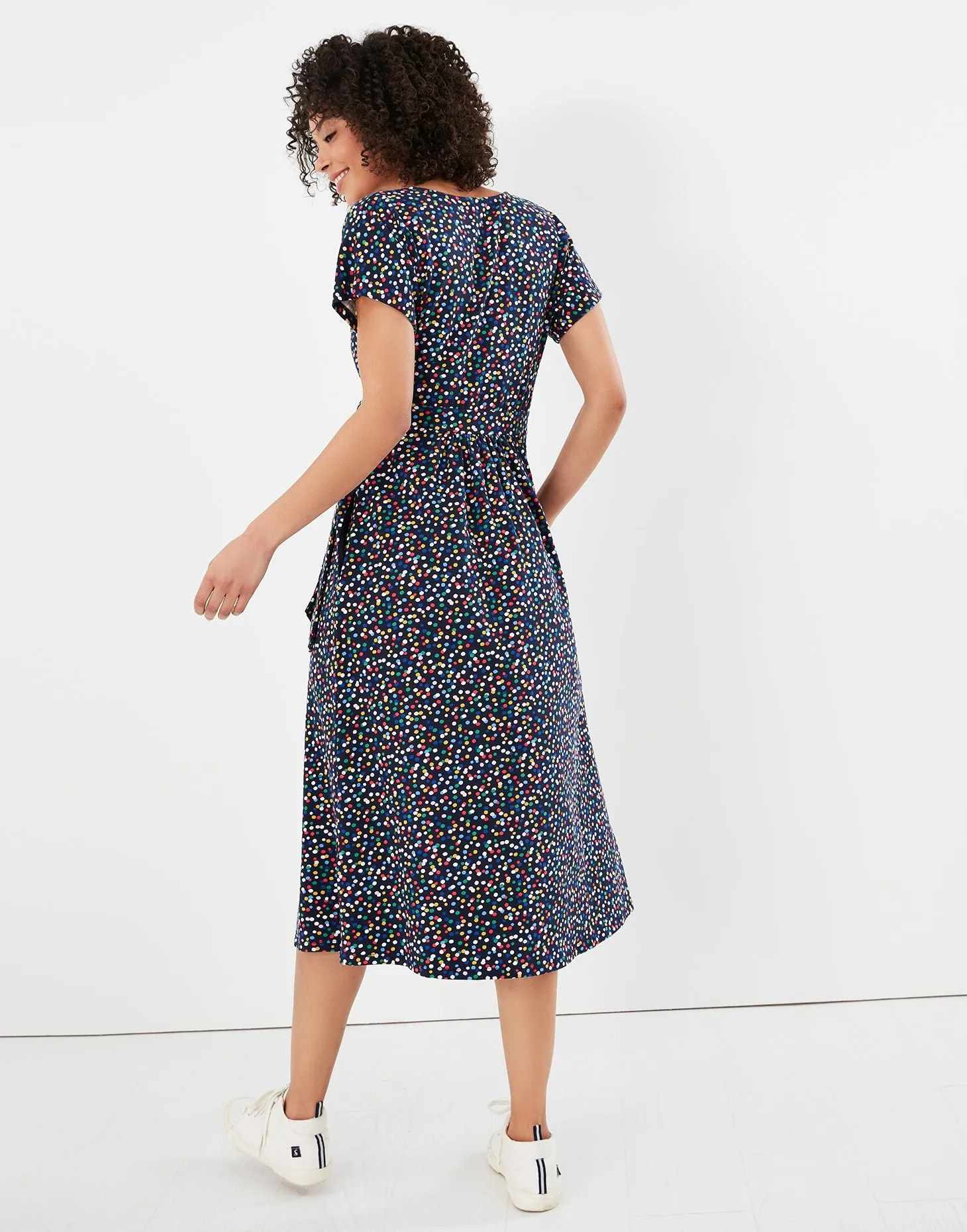 Confetti Jersey Wrap Dress