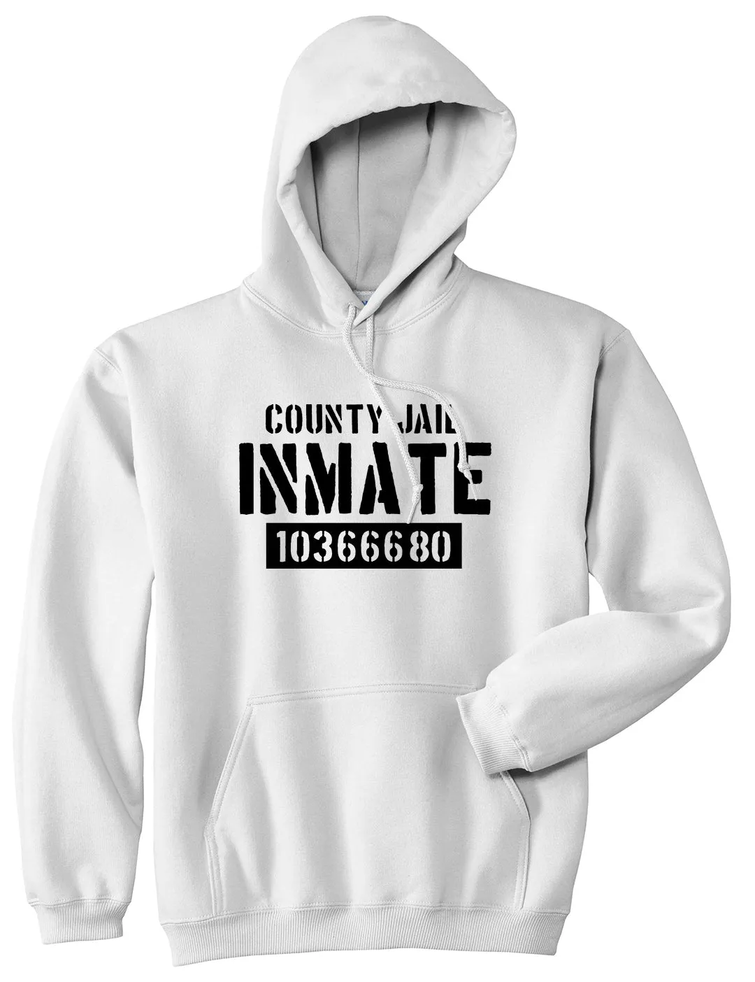 County Jail Inmate 666 Halloween Costume Mens Pullover Hoodie