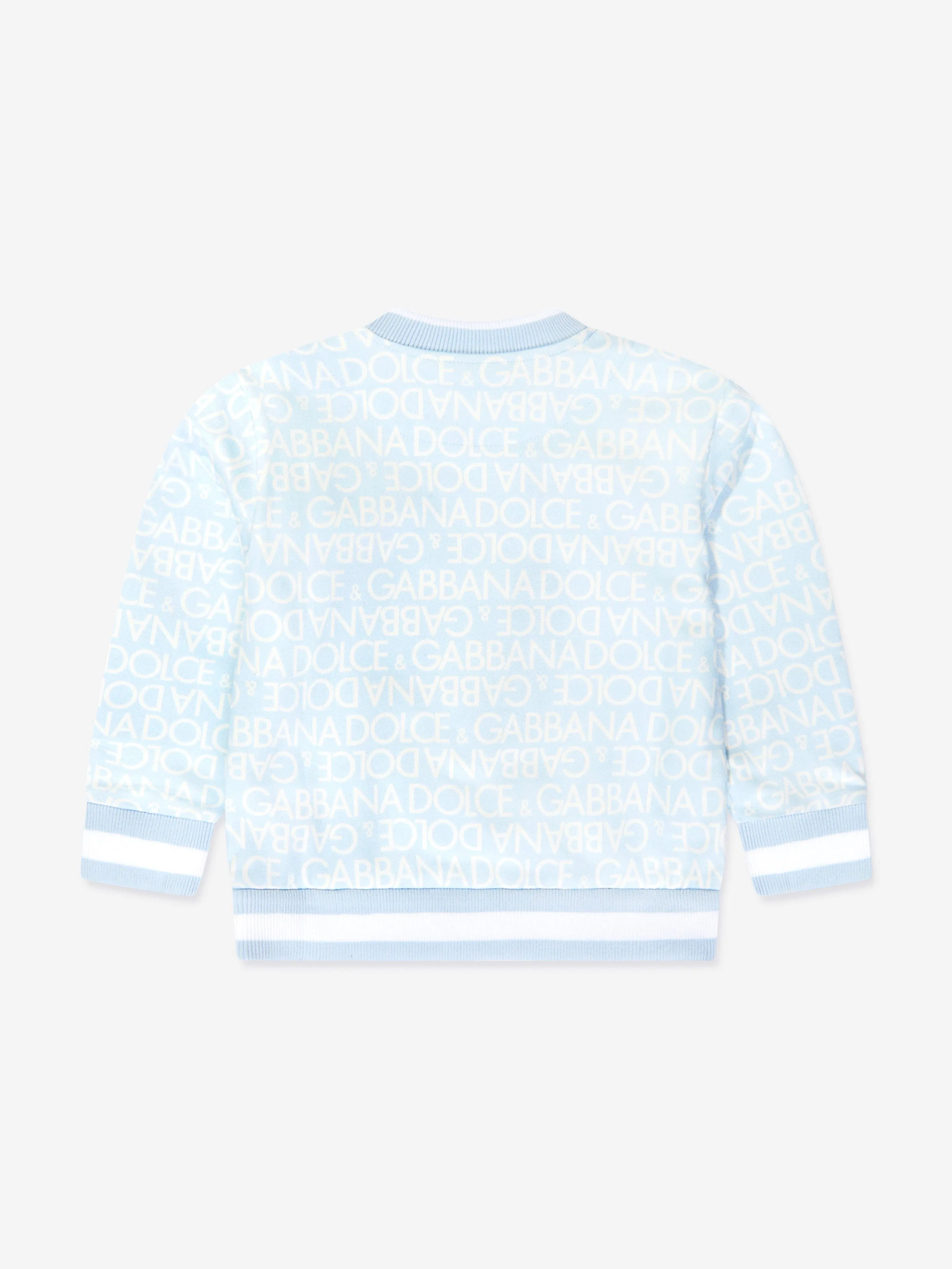 Dolce & Gabbana Baby Boys Leopard Sweatshirt in Blue