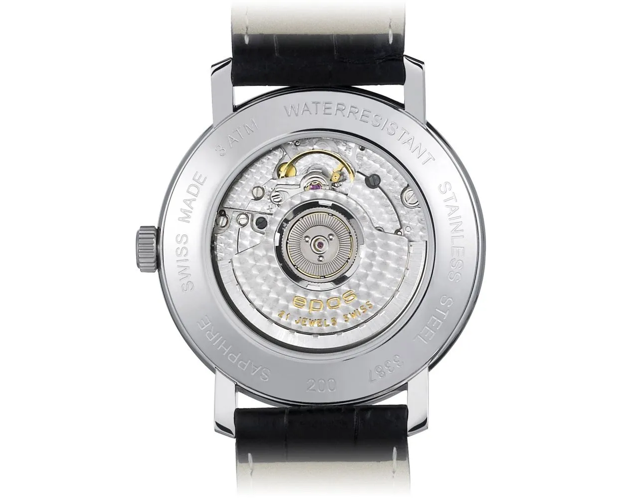 EPOS Timeless Sapphire Crystal Dress Automatic Watch