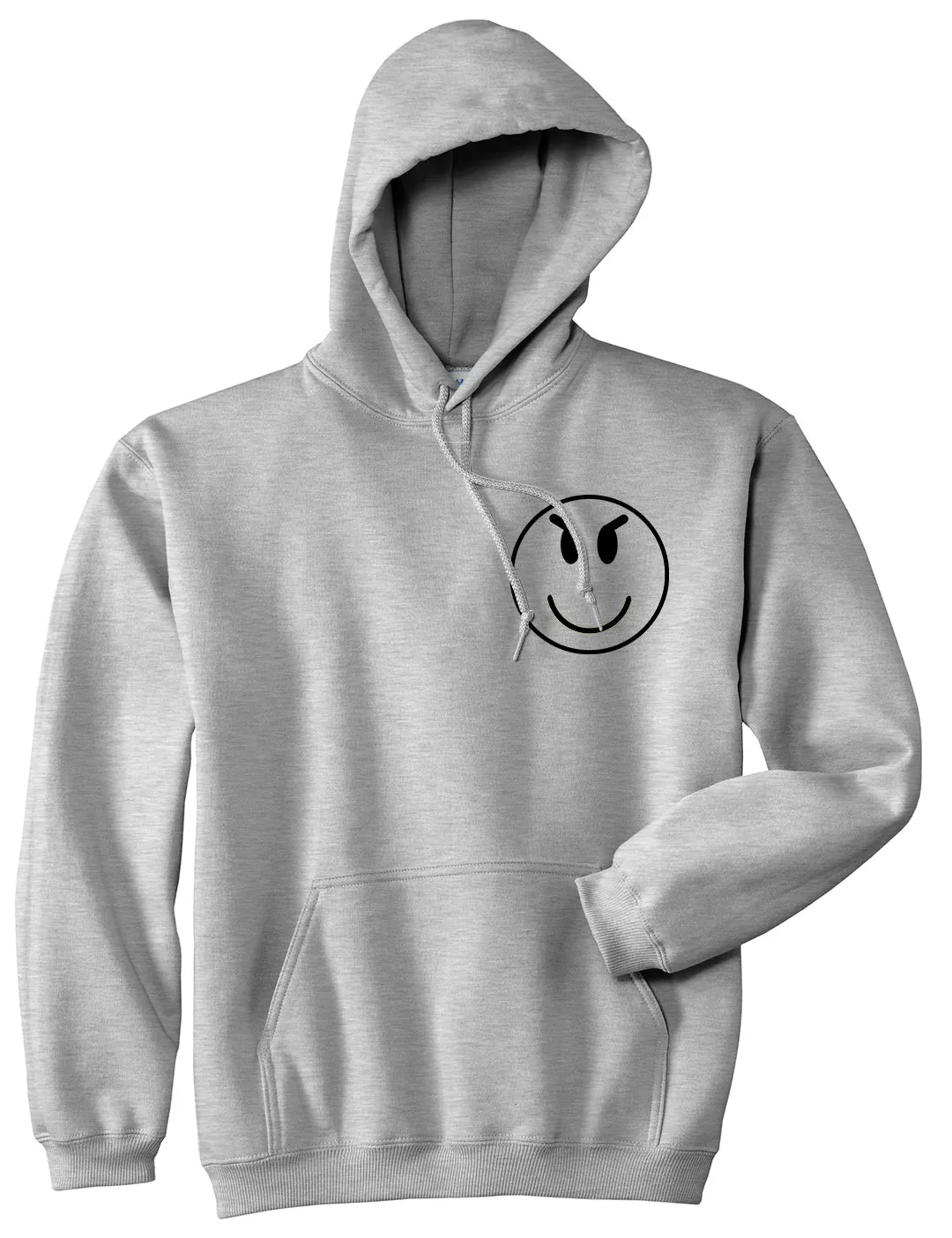 Evil Face Chest Mens Pullover Hoodie