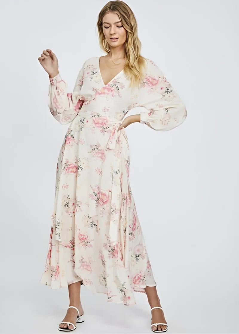 Floral Wrap Maxi Dress