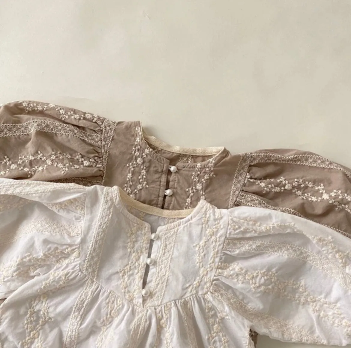 Giselle - Embroidered Romper - Long Sleeve