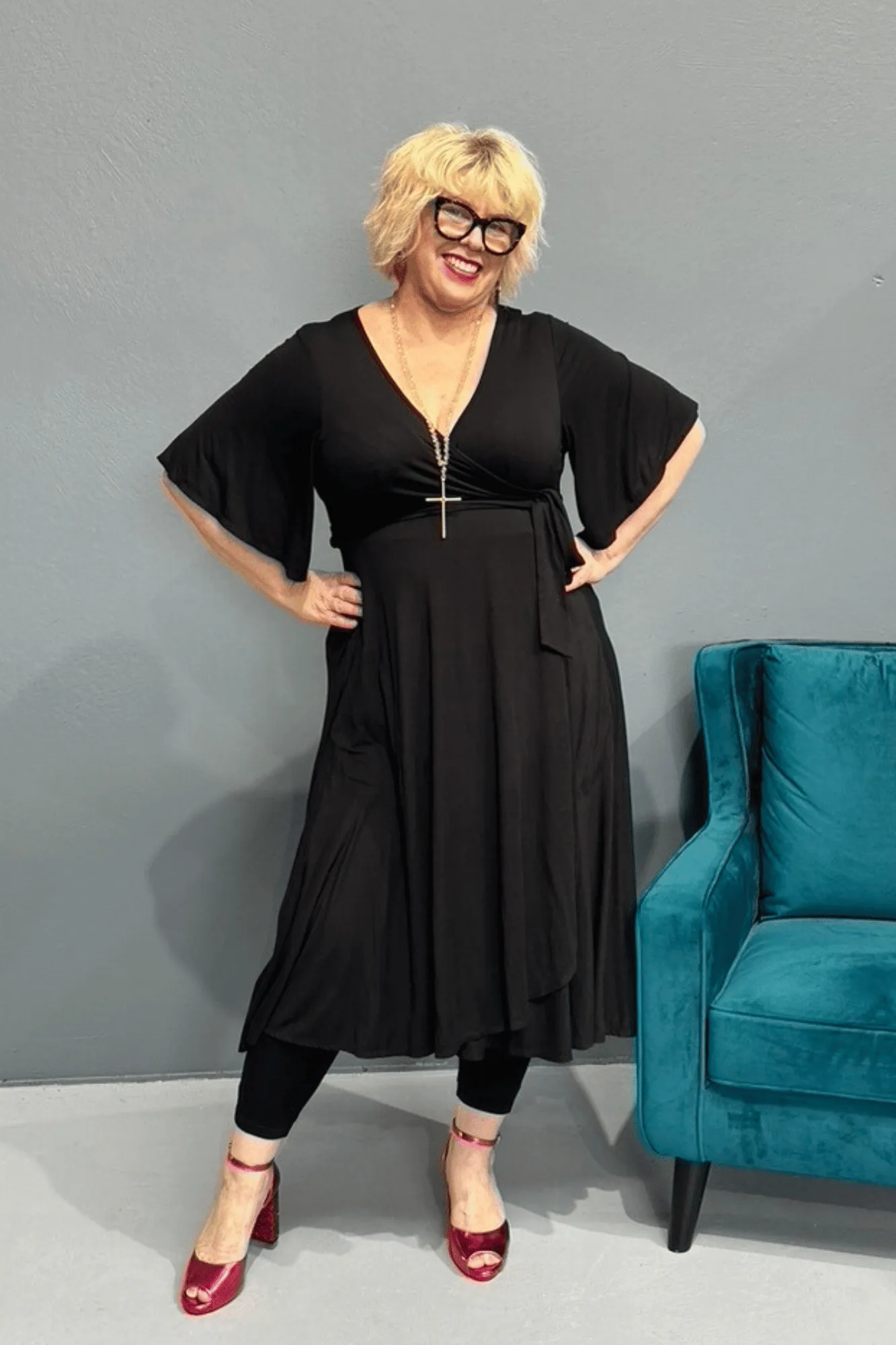 ‘GODDESS' Bamboo Wrap Dress - Black