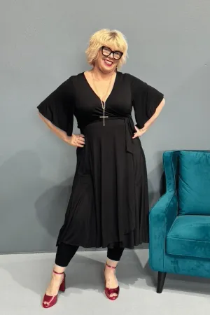 ‘GODDESS' Bamboo Wrap Dress - Black