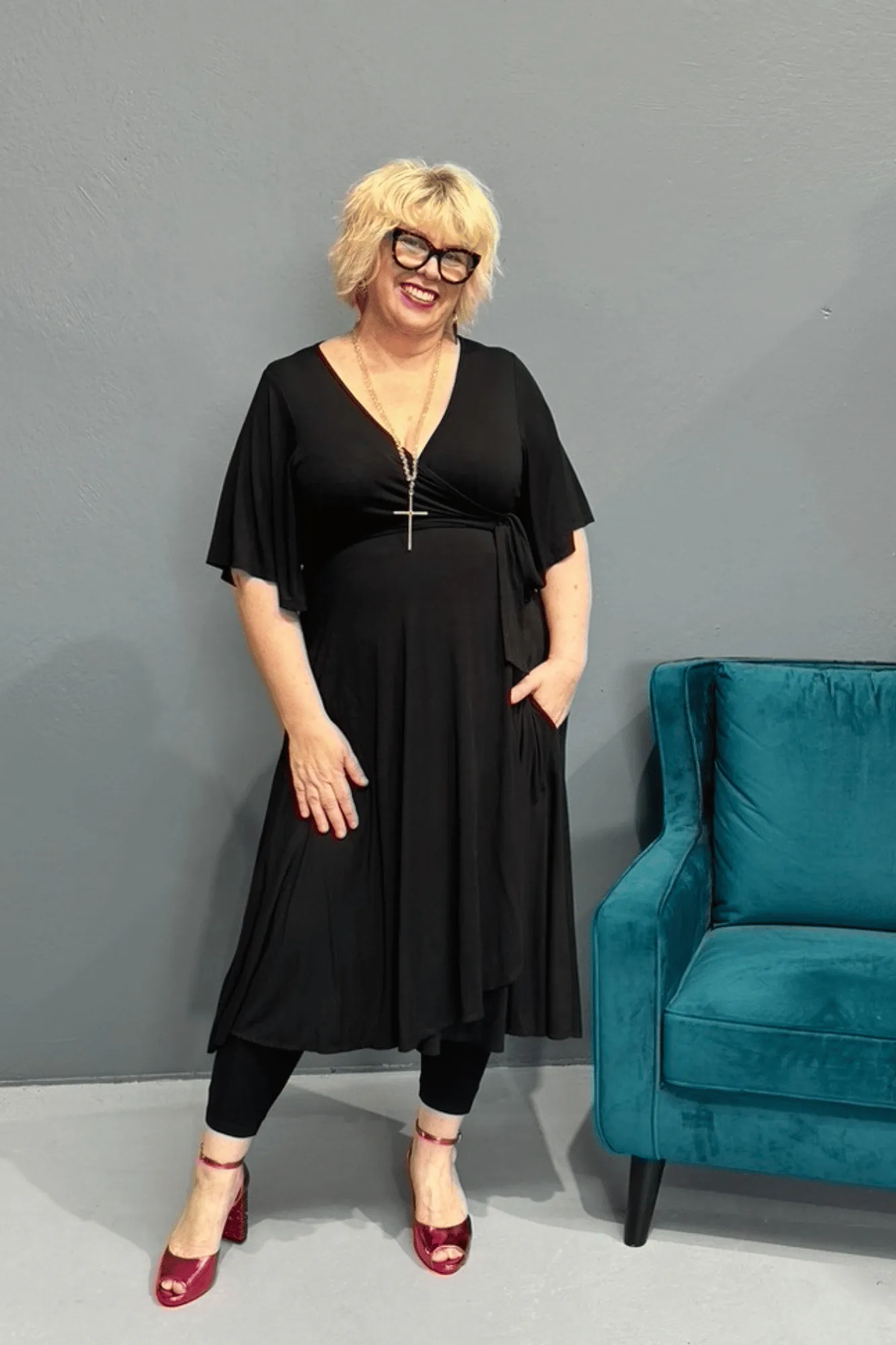 ‘GODDESS' Bamboo Wrap Dress - Black