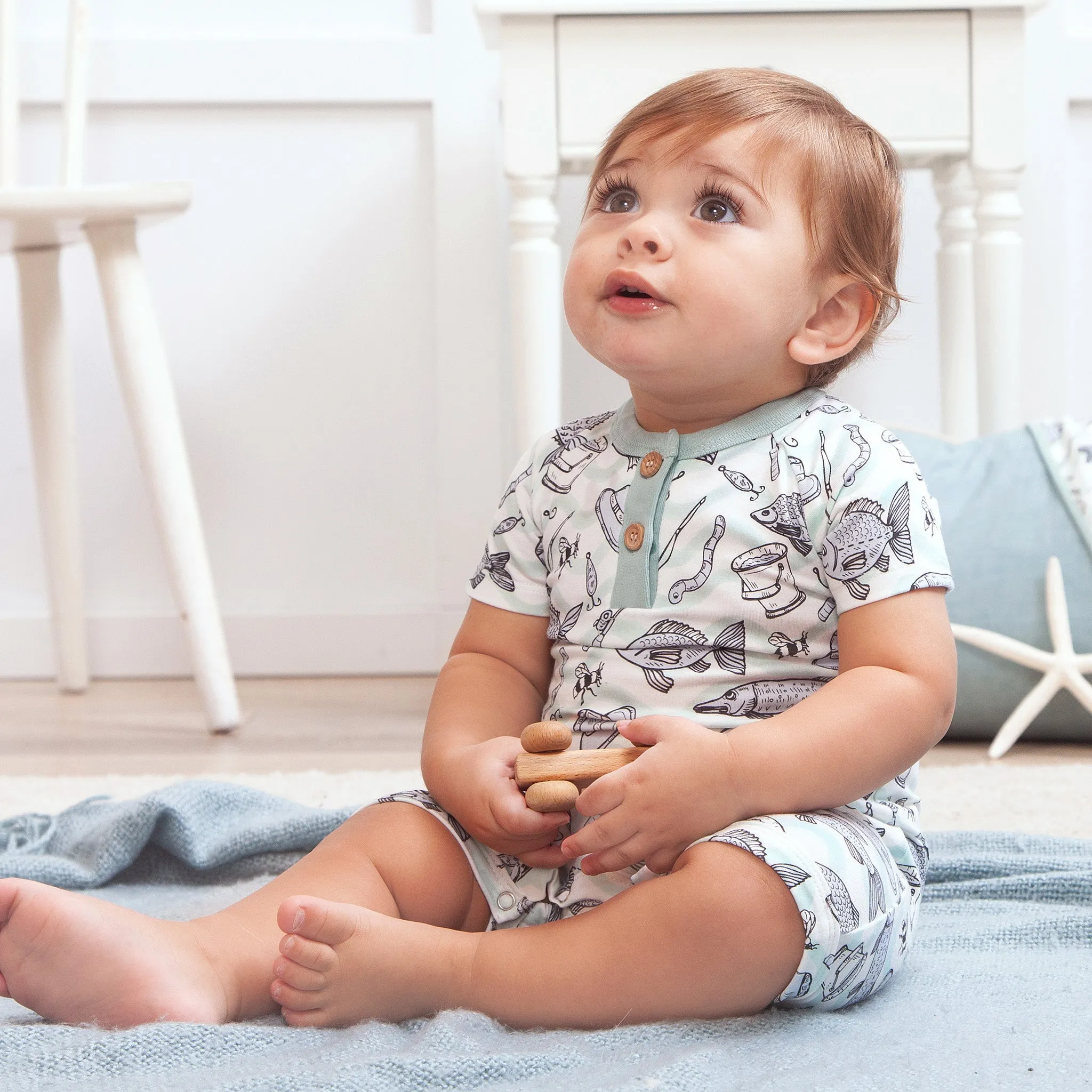 Gone Fishing Shortie Romper