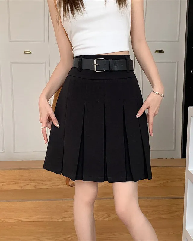 Good Manners Knee-Length Pleated Skirt